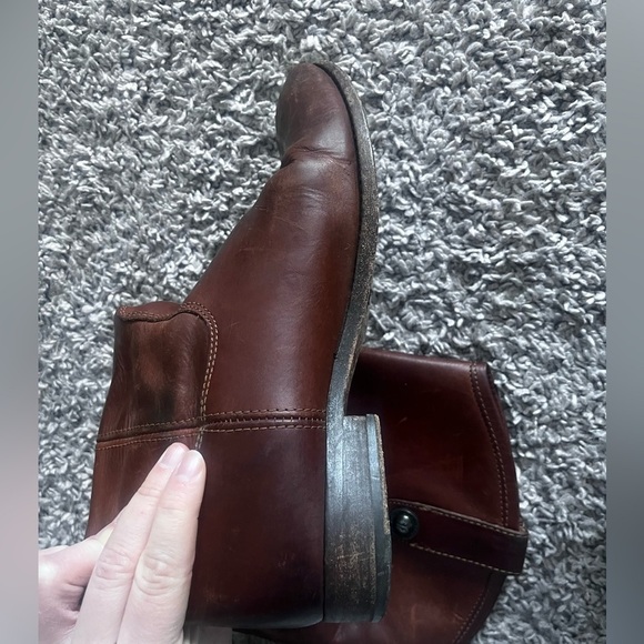 These Frye Melissa Button Riding Boots in Cognac Brown 7.5 Steampunk Horse Girl - Picture 5 of 5